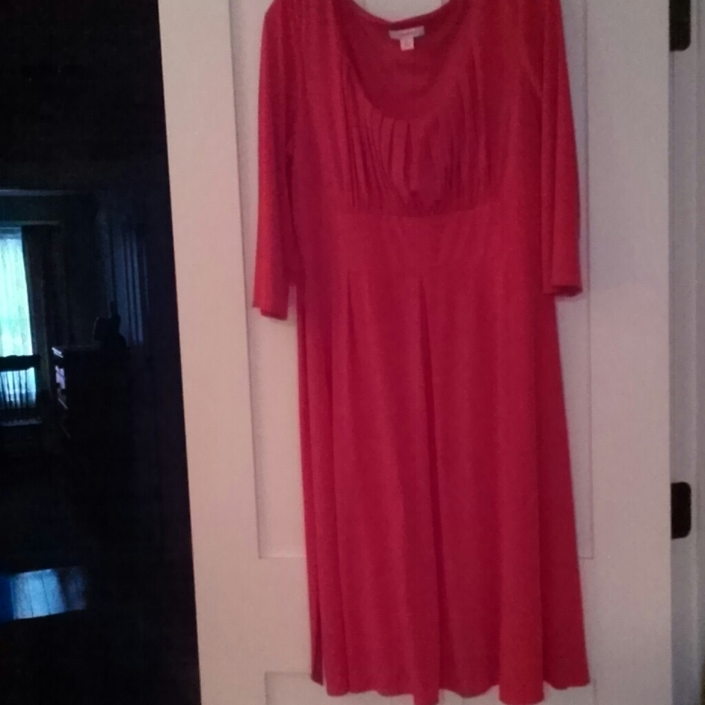 Dressbarn Red Peasant Dress